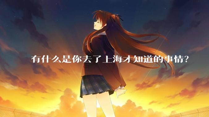 有什么是你去了上海才知道的事情？